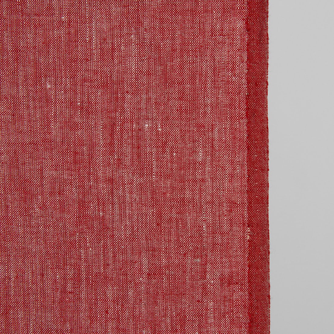 Lininis rankšluostinis audinys raudona ir natūrali melanžas, 50 cm pločio