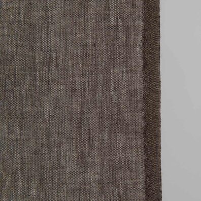 Lininis rankšluostinis audinys ruda ir natūrali melanžas, 50 cm width