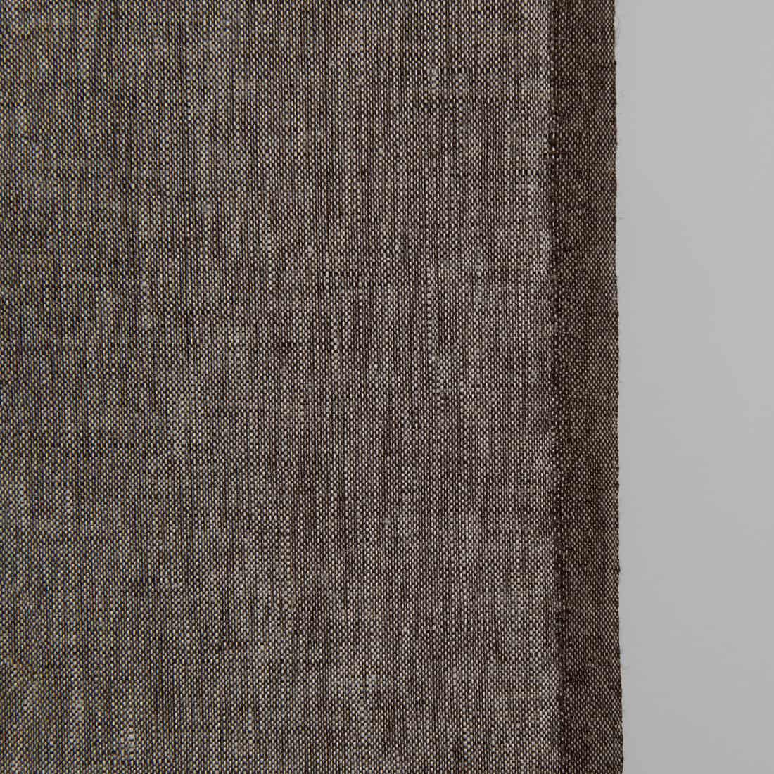 Lininis rankšluostinis audinys ruda ir natūrali melanžas, 50 cm width