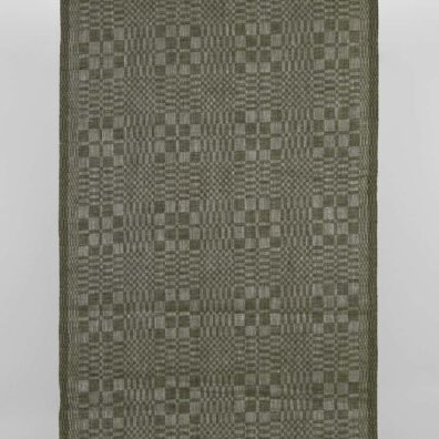 Lininis rankšluostinis audinys žalia ir natūrali languotas