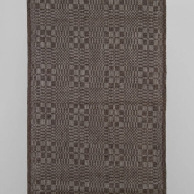 Lininis rankšluostinis audinys ruda ir natūrali languotas