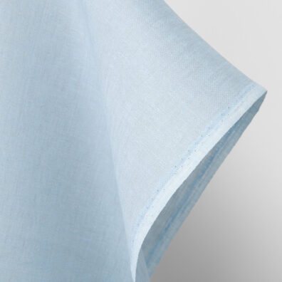 Lininis audinys blyškiai mėlynas lygus, 100% linas