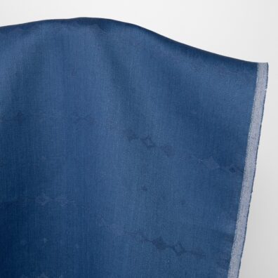 Lininis audinys tamsios pilkšvos mėlynos spalvos su rombais, 100% lino