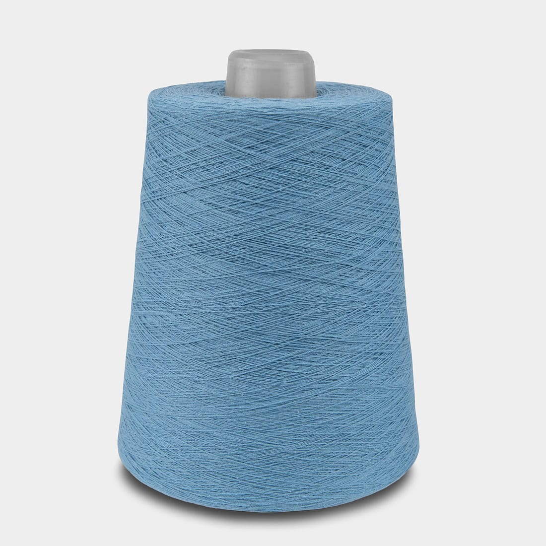 Medvilniniai verpalai sviesios azuro mėlynos spalvos mezgimui, nėrimui, audimui, rankdarbiams