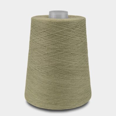 Medvilniniai verpalai alyvuogių žalios spalvos mezgimui, nėrimui, audimui, rankdarbiams