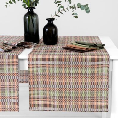 VIOLA rudas žalias takelis, lino medvilnės