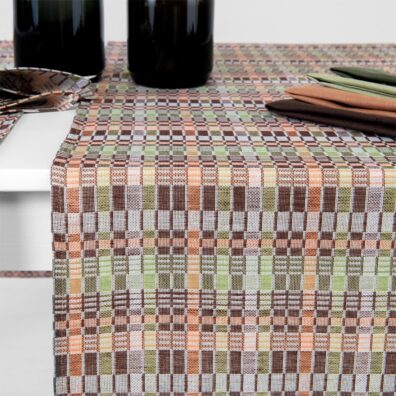 VIOLA rudas žalias takelis, dvisluoksnis audinys