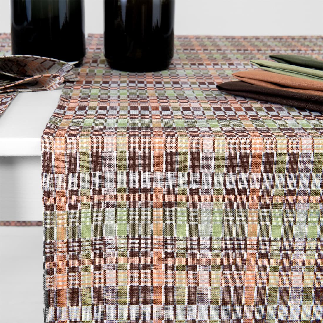 VIOLA rudas žalias takelis, dvisluoksnis audinys