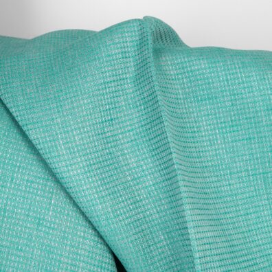 Lininis audinys ryškios turkio žalios „vaflinis“, gryno lino