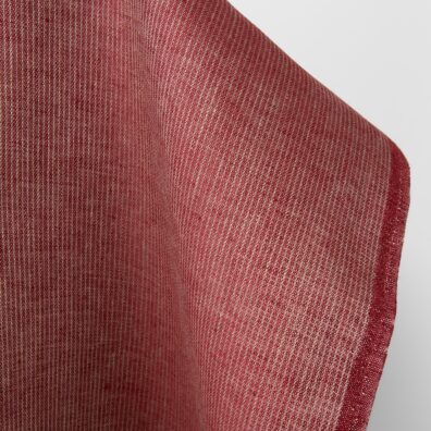 Lininis audinys vyno raudonos spalvos dryžuotas, gryno lino