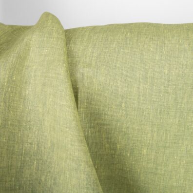 Lininis audinys gelsvos ir žalios melanžas, gryno lino