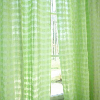 KORI užuolaida žalia užuolaida iš minkšto, švelnaus, specialiai skalbto audinio
