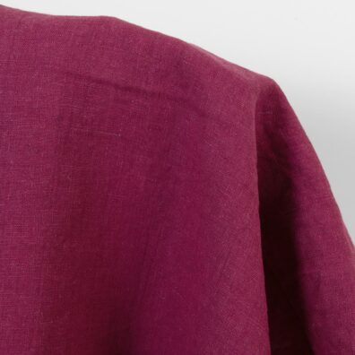 Lininis audinys bordo, skalbtas, 145cm pločio