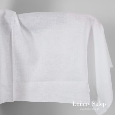 Tkanina lniana śnieżnobiała