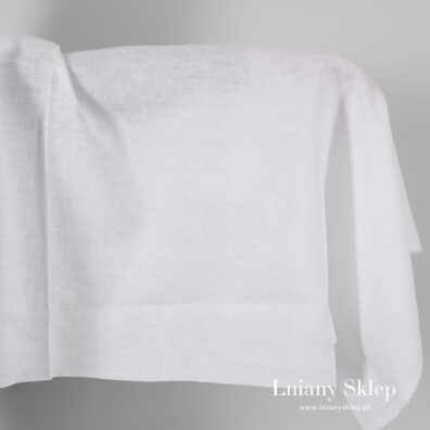 Tkanina lniana śnieżnobiała