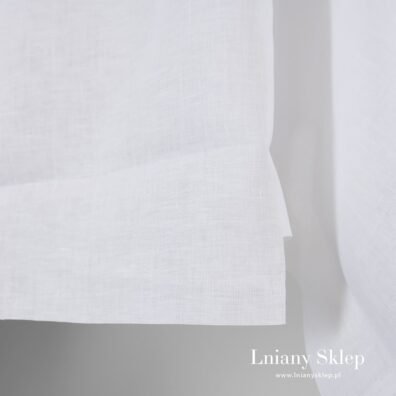 Biała optyczna tkanina lniana