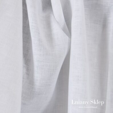 Biała optyczna tkanina lniana na ubrania i tekstylia domowe