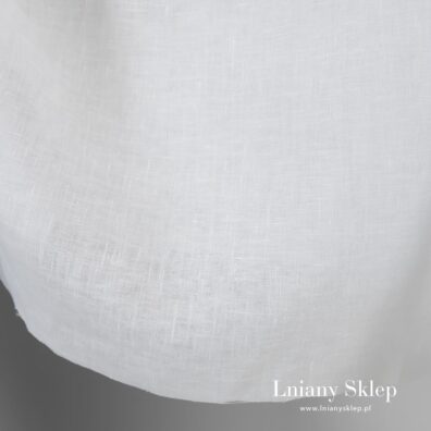 100% lniana optyczna biała tkanina
