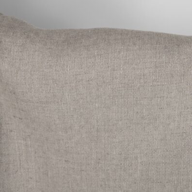 Szara tkanina lniana w ażurową krateczkę, szerokość 150cm