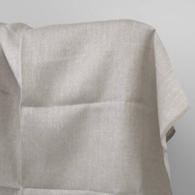 Tkanina lniana w szarą jodełkę