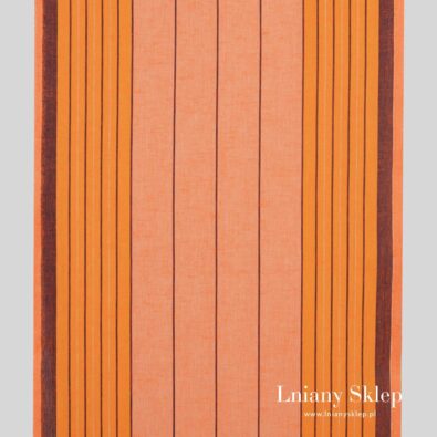 Pomarańczowa w paski wąska tkanina