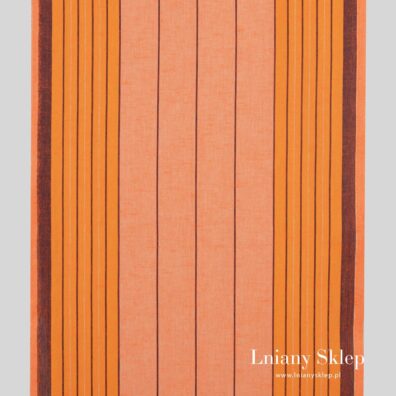 Pomarańczowa w paski wąska tkanina