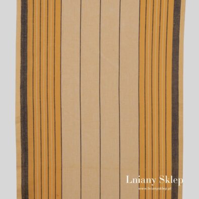 Żółtawa w paski wąska tkanina