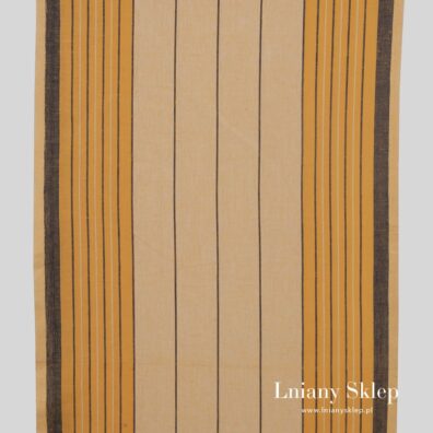 Żółtawa w paski wąska tkanina