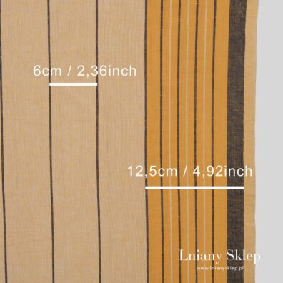 Żółtawa w paski wąska tkanina