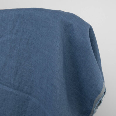 Prana niebieska tkanina lniana.