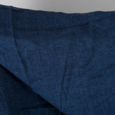Prana tkanina lniana, kolor ciemny dżins na odzież i tekstylia domowe