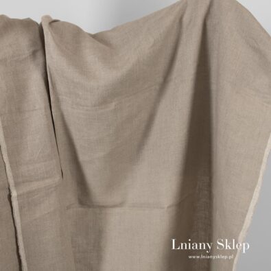 Tkanina naturalny szary len