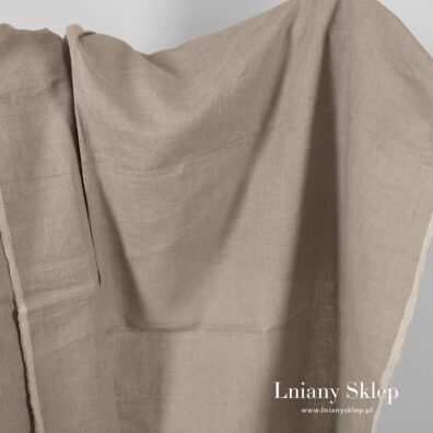 Tkanina naturalny szary len
