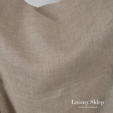 Tkanina naturalny szary len
