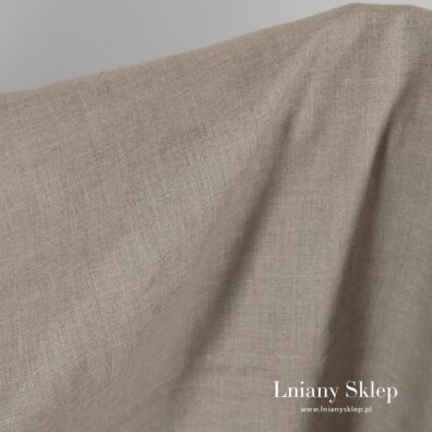 Tkanina naturalny szary len