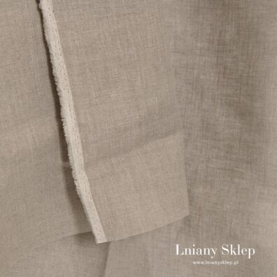 Tkanina naturalny szary len