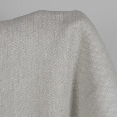 Tkanina 100% lniana wytkana z przędzy białej i szarej w rysunek drobnych rombów