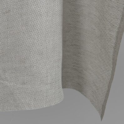 Lniana tkanina wytkana w szaro - białe romby odpowiednia na szycie pościeli, zasłon, obrusów i innych produktów konfekcji stołowej.