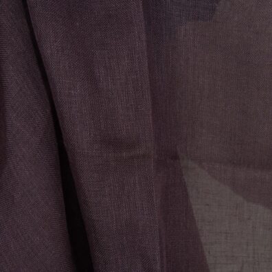Fioletowa przeźroczysta tkanina lniana, szerokość 150cm
