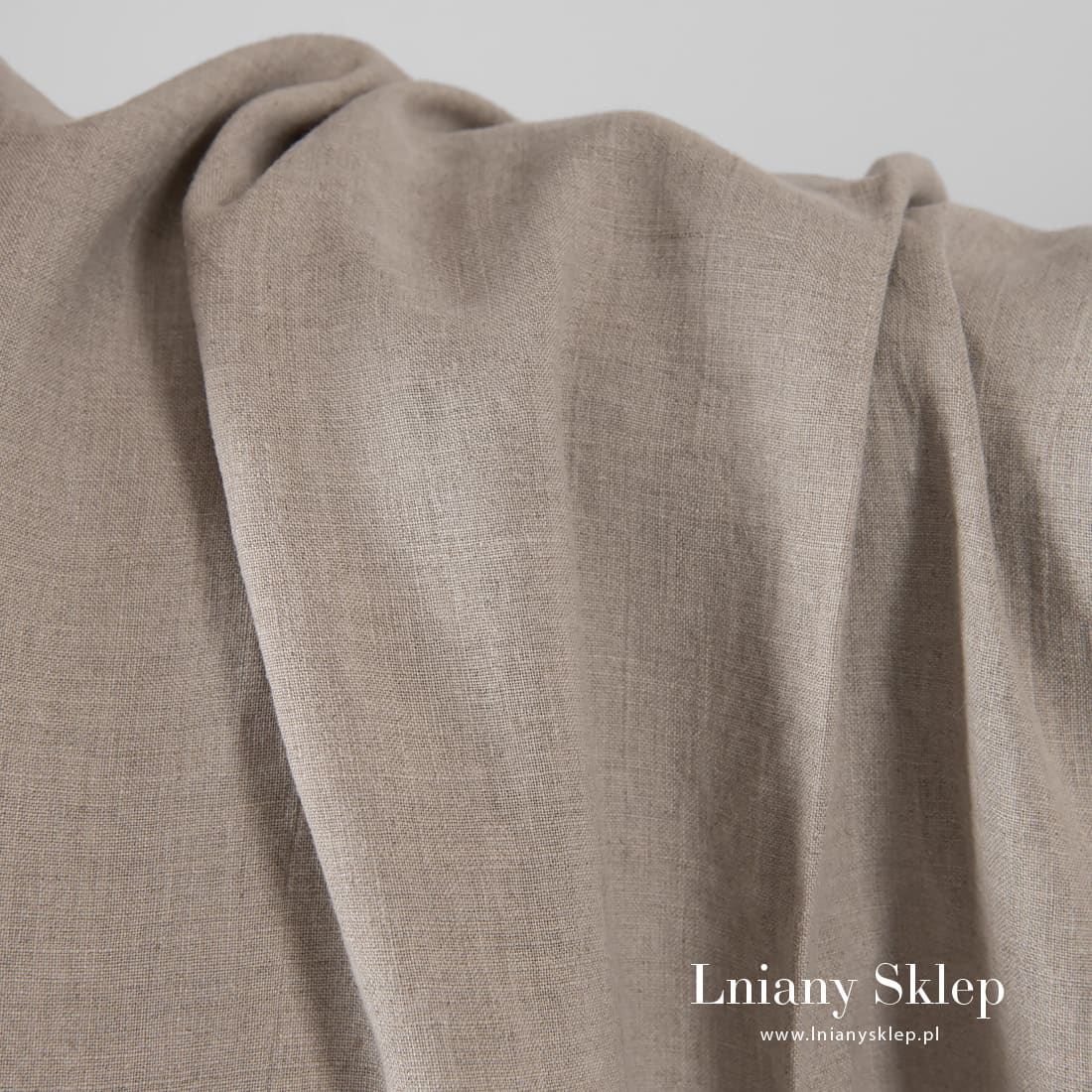 Prana szara tkanina lniana