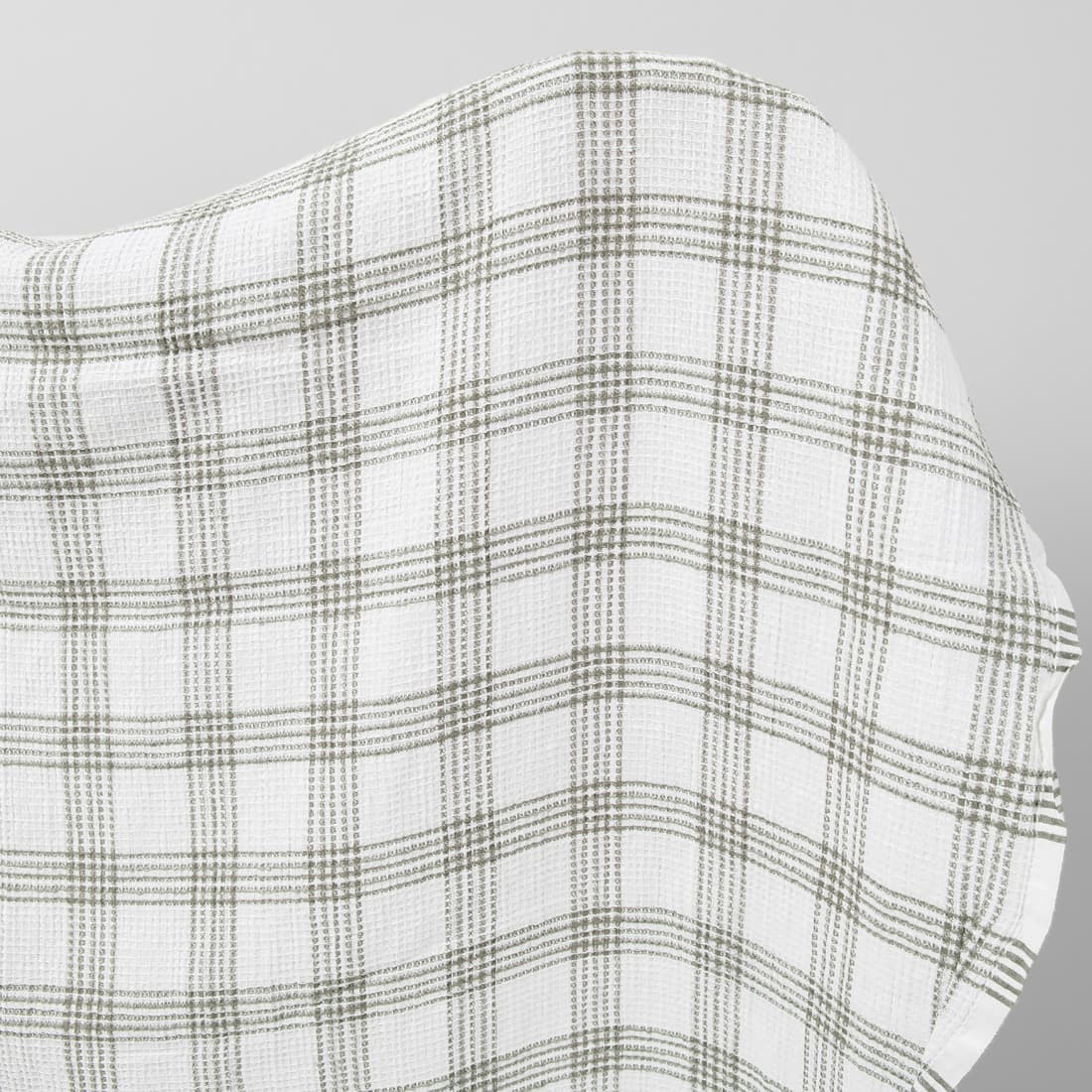 Śnieżnobiała tkanina lniano - bawełniana wytkana splotem waflowym