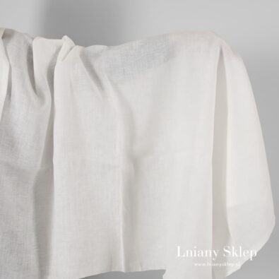 Mlecznobiała tkanina lniana