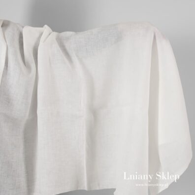 Mlecznobiała tkanina lniana