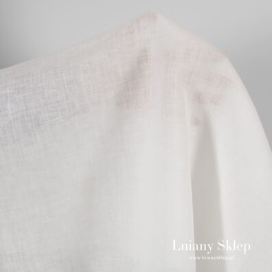 Lekka tkanina lniana w kolorze złamanej bieli