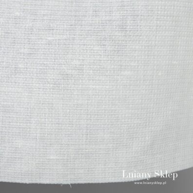 Mlecznobiała tkanina lniana wzór waflowy.