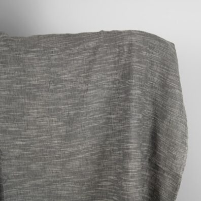 Ciemna szara prana tkanina lniano - bawełniana
