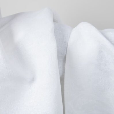 Żakardowy len z bawełną