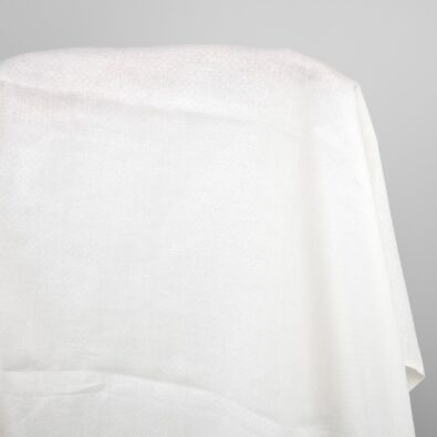 Mlecznobiała w romby tkanina lniana