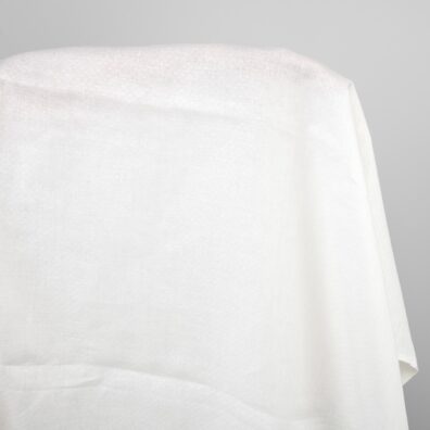 Mlecznobiała w romby tkanina lniana