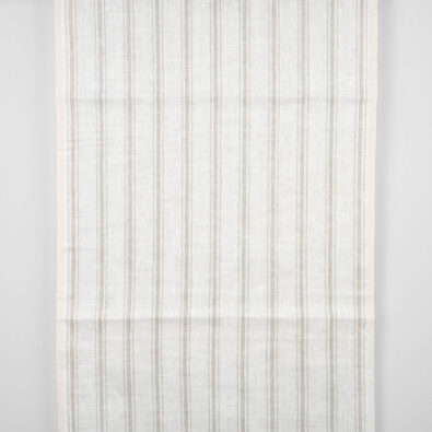 Mlecznobiała w paski tkanina ścierkowa